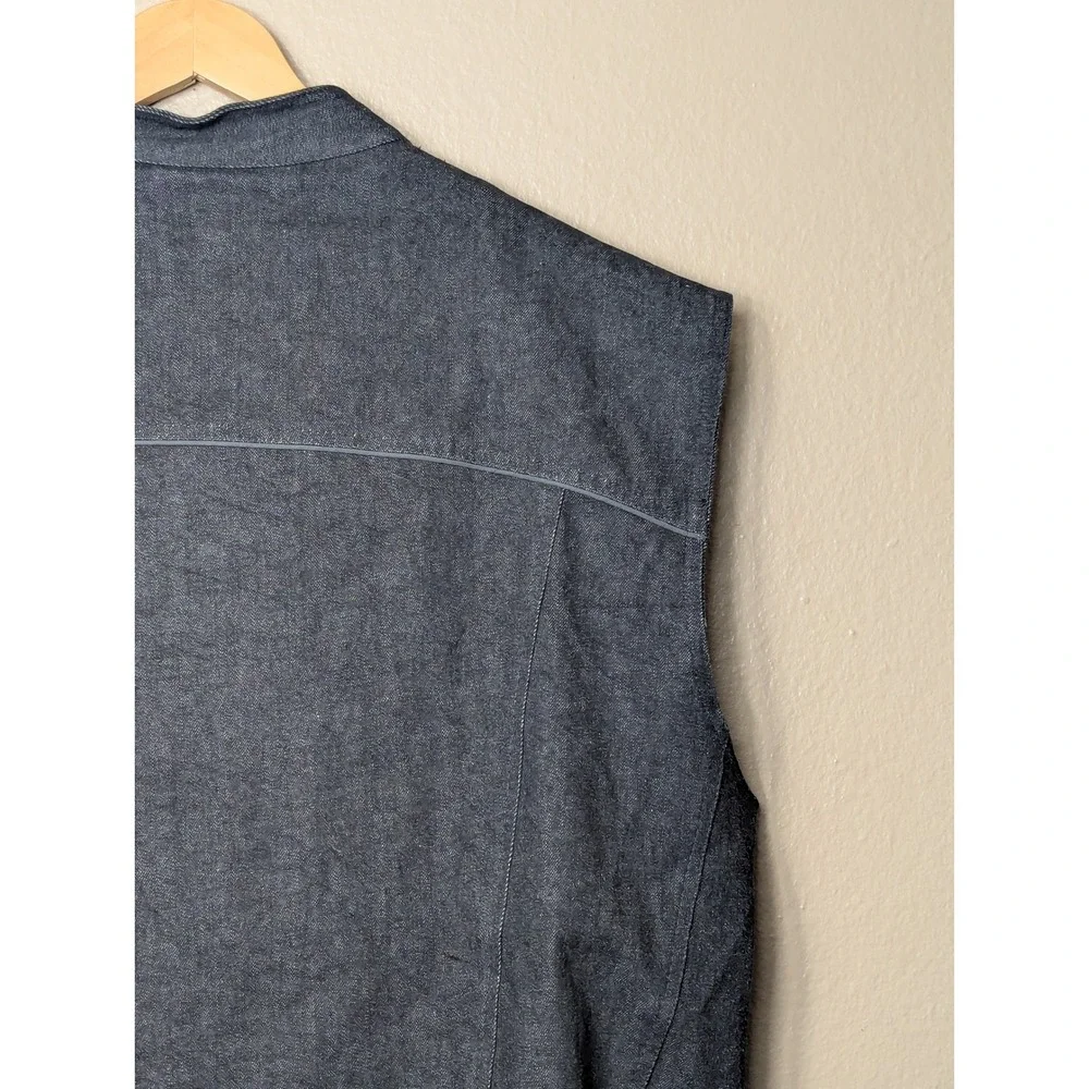 Street & Steel Motorcycle Vest Mens 2XL Black Biker Denim Riding Gear Pockets